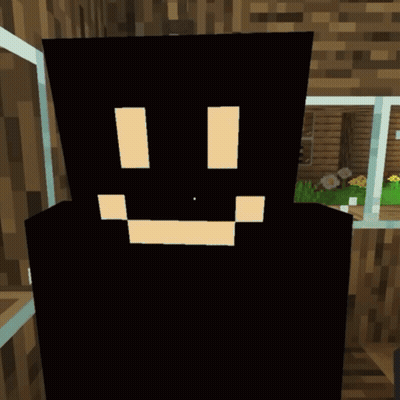 A Yellow Smiley Face Is Standing In Front Of A Minecraft Chest GIF