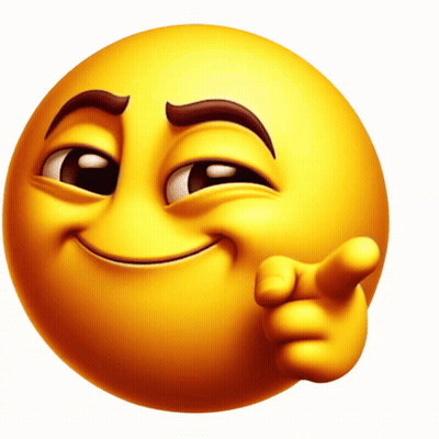 A Yellow Smiley Face Pointing At The Camera With A White Background GIF