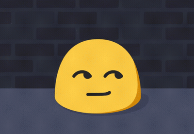 A Yellow Smiley Face With A Brick Wall Behind It GIF