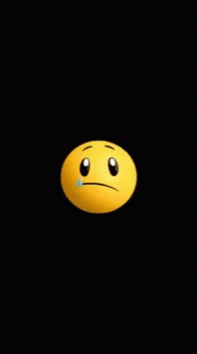 A Yellow Smiley Face With A Crying Eye And A Tear Coming Out Of It . GIF