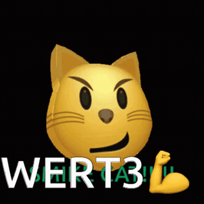 A Yellow Smiley Face With A Fist And The Words Wert3 GIF