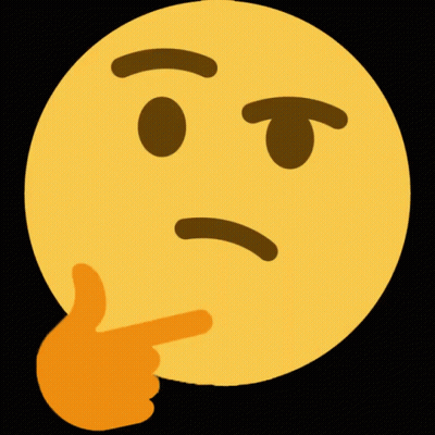 A Yellow Smiley Face With A Hand Pointing To It 'S Chin GIF