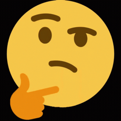 A Yellow Smiley Face With A Hand Pointing To It 'S Chin GIF