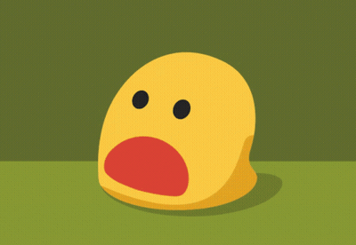 A Yellow Smiley Face With A Tongue Sticking Out On A Green Background GIF