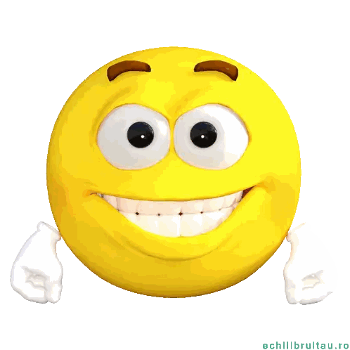 A Yellow Smiley Face With Big Eyes And White Teeth Is Displayed On A White Background Sticker
