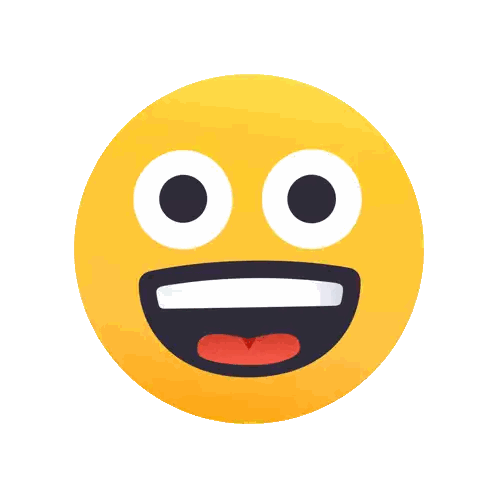 A Yellow Smiley Face With Big Eyes Sticking Its Tongue Out Sticker