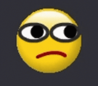 A Yellow Smiley Face With Black Eyes And A Red Mouth On A Dark Background . GIF
