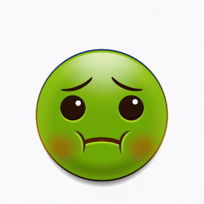 A Yellow Smiley Face With Green Liquid Pouring Out Of It GIF