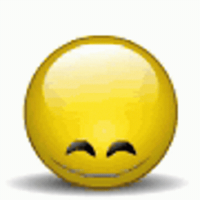 A Yellow Smiley Face With Its Eyes Closed And A Smile On It . GIF