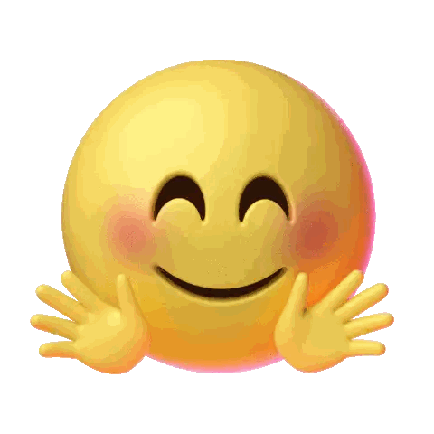 A Yellow Smiley Face With Its Eyes Closed And Its Hands On Its Face Sticker