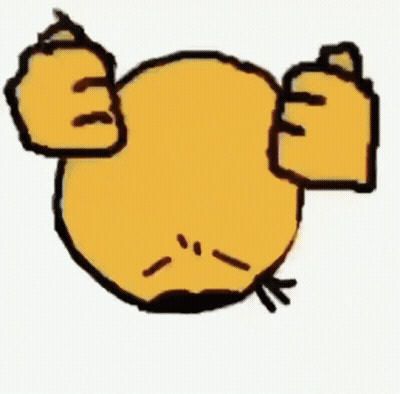 A Yellow Smiley Face With Its Mouth Open And A Fist In The Air . GIF