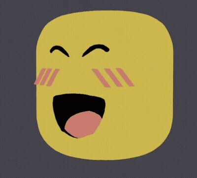 A Yellow Smiley Face With Pink Stripes On Its Cheeks GIF