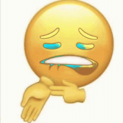 A Yellow Smiley Face With Purple Eyebrows And A Hand Behind It GIF
