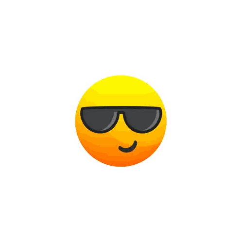 A Yellow Smiley Face With Sunglasses On It Sticker