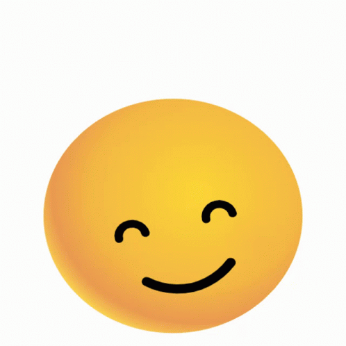 A Yellow Smiley Face With The Eyes Closed And A Smile GIF