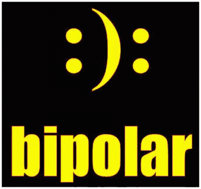 A Yellow Smiley Face With The Word Bipolar Underneath It GIF