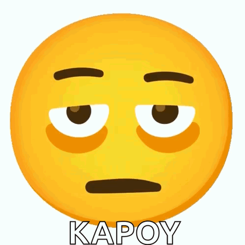 A Yellow Smiley Face With The Word Kapoy On The Bottom GIF