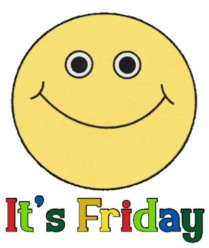 A Yellow Smiley Face With The Words Smile On Its Teeth And The Words It 'S Friday Below It GIF
