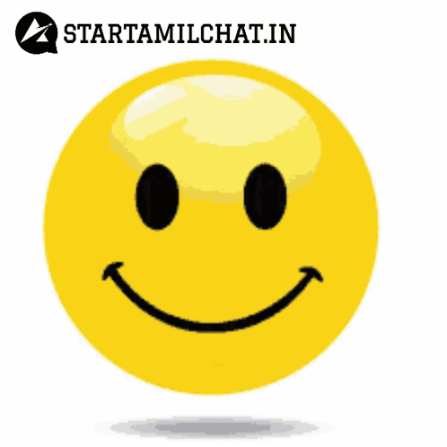A Yellow Smiley Face With The Words Starttamilchat.in Written Below It GIF