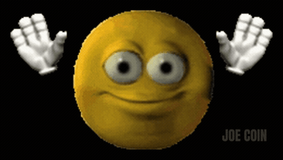 A Yellow Smiley Face With White Eyes Is Surrounded By White Hands GIF