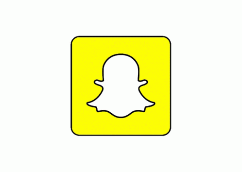 A Yellow Square With A White Snapchat Icon Inside Of It GIF