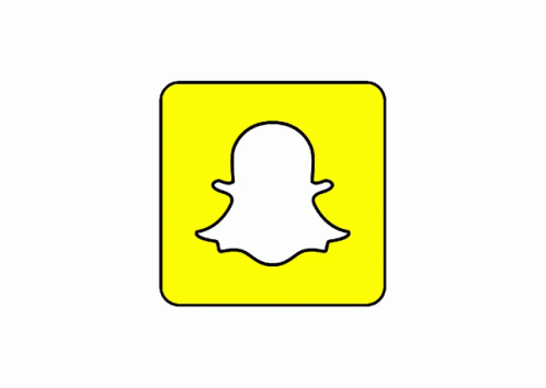 A Yellow Square With A White Snapchat Icon Inside Of It GIF