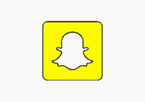 A Yellow Square With A White Snapchat Logo In It GIF