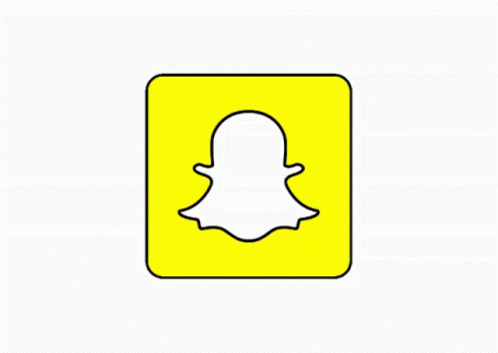 A Yellow Square With A White Snapchat Logo GIF