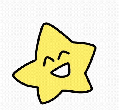 A Yellow Star With A Smiley Face On It GIF