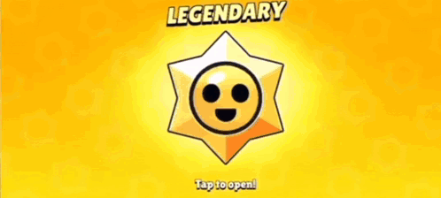 A Yellow Star With A Surprised Face On It And The Words Legendary Above It GIF