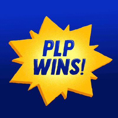 A Yellow Star With The Words Plp Wins Written Inside Of It GIF