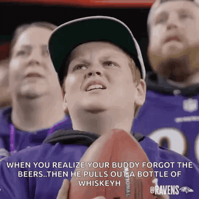 A Young Boy Holding A Football With A Caption That Says When You Realize GIF