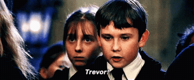 A Young Boy In A School Uniform Is Standing Next To A Girl In A Crowd And Talking To Her . GIF