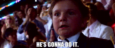 A Young Boy In A Tuxedo Says He 'S Gonna Do It . GIF