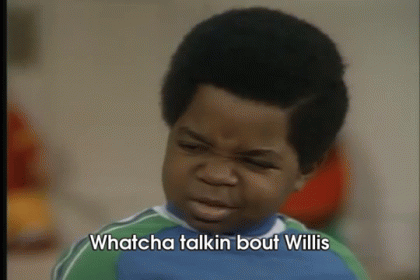 A Young Boy Is Making A Face And Saying Whatcha Talkin Bout Willis GIF