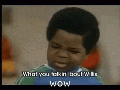 A Young Boy Is Making A Funny Face And Saying `` What You Talkin 'Bout Willis Wow '' . GIF