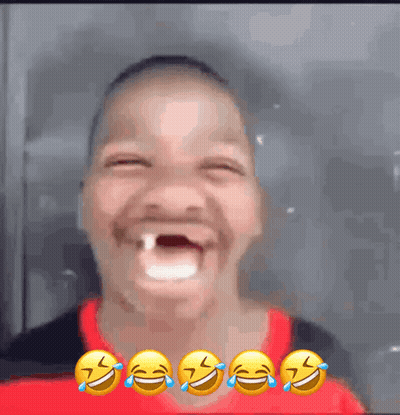 A Young Boy Is Making A Funny Face With Tears In His Eyes GIF