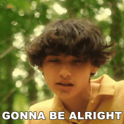 A Young Boy Says Gonna Be Alright In Front Of A Blurry Background GIF