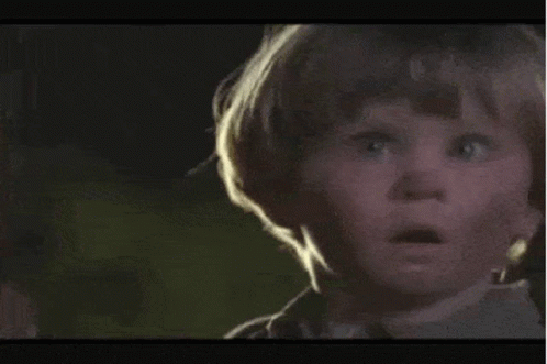 A Young Boy With A Surprised Look On His Face And The Word Yep In The Corner GIF