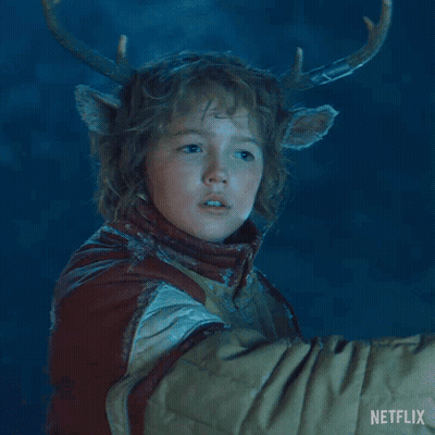 A Young Boy With Antlers On His Head Is Asking What Do You Mean Netflix GIF