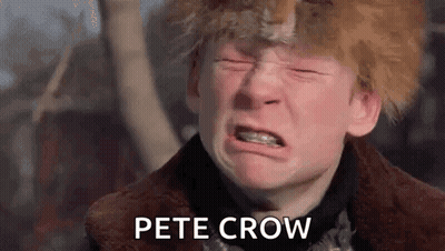 A Young Boy With Braces On His Teeth Is Crying In A Movie . GIF