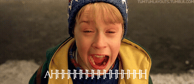 A Young Boy With His Mouth Open And The Words Ahhhh On The Bottom Right GIF