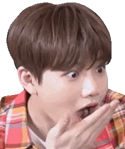 A Young Man Covering His Mouth With His Hand And Making A Surprised Face Sticker