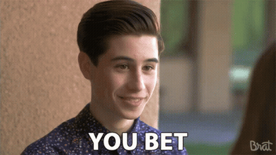 A Young Man In A Blue Shirt Says You Bet GIF