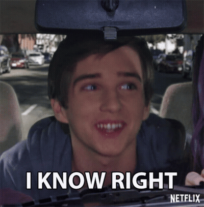 A Young Man In A Car Says I Know Right GIF