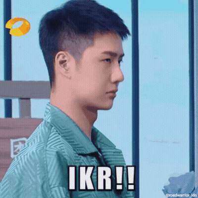 A Young Man In A Green Shirt With The Word Ikr Written On His Chest GIF