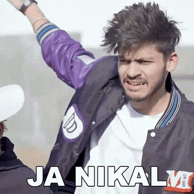 A Young Man In A Purple Jacket Says Ja Nikal GIF
