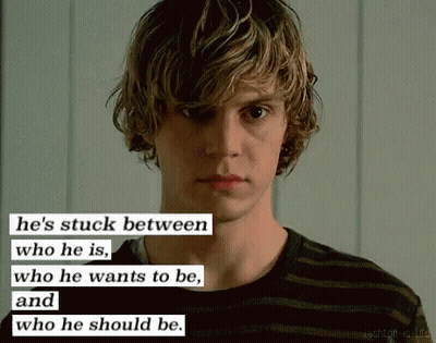 A Young Man Is Stuck Between Who He Is Who He Wants To Be Who He Should Be GIF