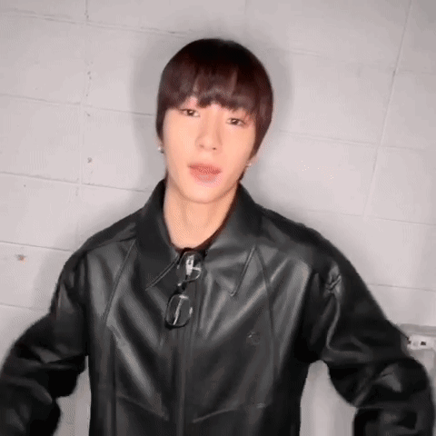 Young Man In Black Leather Jacket And Sunglasses GIF