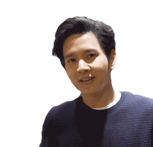 A Young Man Wearing A Black Sweater Is Smiling Sticker